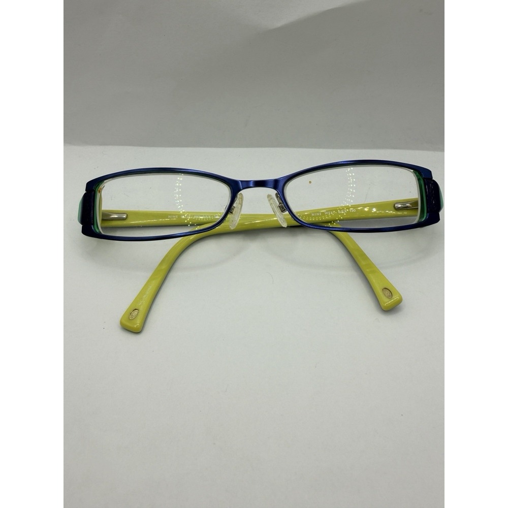 NINE WEST  Blue & LIME GREEN EYEGLASSES FRAMES ONLY WOMEN 383 OJLX 48-18-130